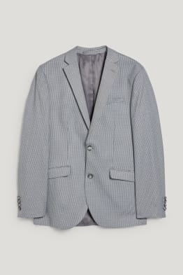 Oblekové sako - slim fit - LYCRA® - z recyklovaného materiálu - kostkované