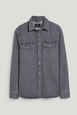 CLOCKHOUSE - denim shirt - Kent collar