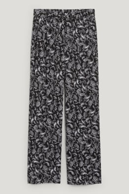 Pantaloni di stoffa - vita media - gamba ampia