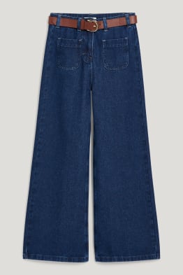 Jean coupe droite à ceinture