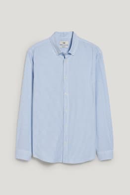 Chemise Oxford - coupe droite - col button-down - à rayures
