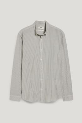 Koszula Oxford - regular fit - przypinany kołnierzyk - w paski