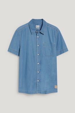 MUSTANG - chemise en jean - coupe slim - col kent