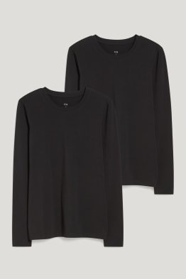 Confezione da 2 - maglia a maniche lunghe basic - cotone biologico