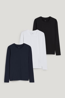 Multipack 3 buc. - tricou cu mânecă lungă basic