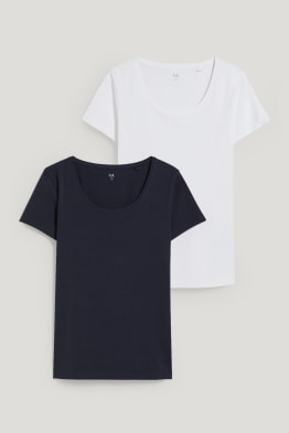 Set van 2 - basic-T-shirt - biokatoen