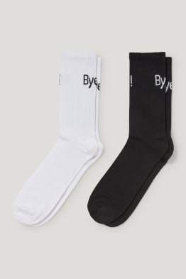 Lot de 2 paires - chaussettes de tennis à motif