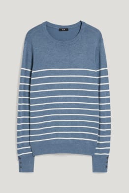 Jersey de punto fino - de rayas