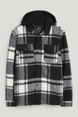 CLOCKHOUSE - sobrecamisa con capucha - de cuadros