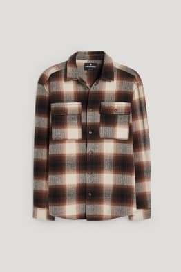 CLOCKHOUSE - camicia - relaxed fit - colletto all'italiana - quadri