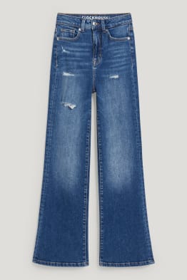 Damen Bekleidung Jeans Bootcut Jeans Cormio Denim Gekürzte Bootcut-Jeans in Blau 