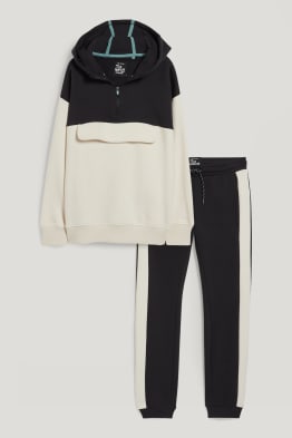 Set - felpa con cappuccio e pantaloni sportivi - genderless - 2 pezzi