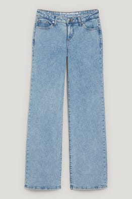 CLOCKHOUSE - jean à jambe évasée - low waist - matière recyclée