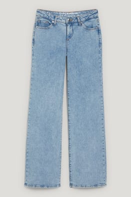 CLOCKHOUSE - jean à jambe évasée - low waist - matière recyclée