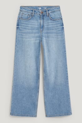 Wide leg jeans - biokatoen
