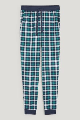 Pantalón de pijama de franela - de cuadros