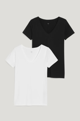 Set van 2 - basic-T-shirt - biokatoen