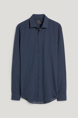 Koszula biznesowa - slim fit - kołnierzyk kent - dobrze się prasuje