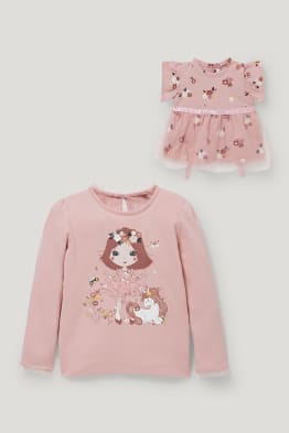 Set - long sleeve top and doll’s dress - 2 piece