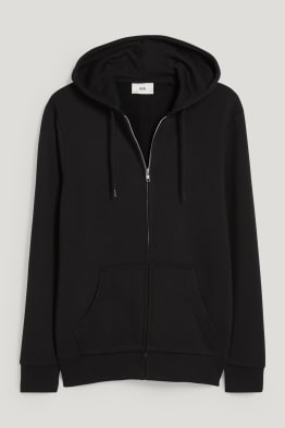 Zip-through sweatshirt with hood - organic cotton