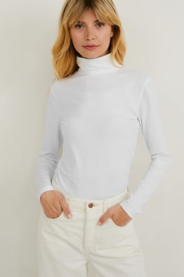 Multipack of 3 - basic polo neck top - organic cotton