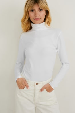 Multipack 3er - Basic-Rollkragenshirt - Bio-Baumwolle