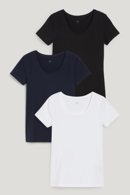 Pack de 3 - camisetas básicas - algodón orgánico