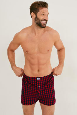 Confezione da 3 - boxer - di stoffa intessuta - cotone biologico