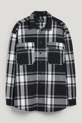 CLOCKHOUSE - flannel shirt - regular fit - kent collar - check