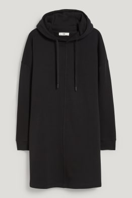 Vestido sudadera básico con capucha - algodón orgánico