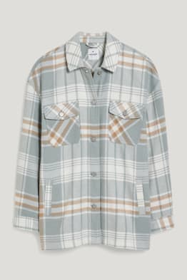 CLOCKHOUSE - flanelová košilová bunda - kostkovaná