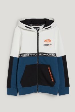 NERF - sudadera con cremallera y capucha