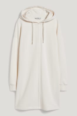 Vestito di felpa basic con cappuccio