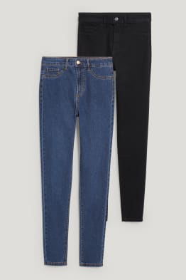 Wielopak, 2 pary - jegging jeans - wysoki stan - LYCRA®