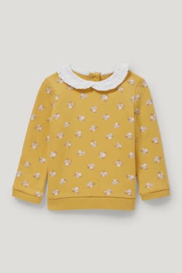 Baby-sweatshirt - gebloemd