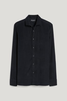 Corduroy shirt - slim fit - cutaway collar