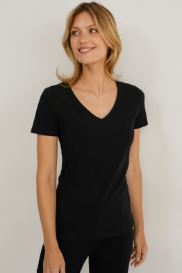 Mujer Ropa de Camisetas y tops de Camisas Blusa-estampada de C&A de color Negro 