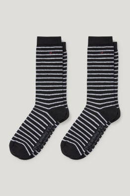 Lot de 2 paires - chaussettes - LYCRA® - à rayures
