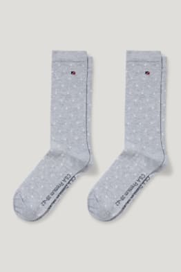 Pack de 2 - calcetines - con algodón orgánico - LYCRA® - de lunares