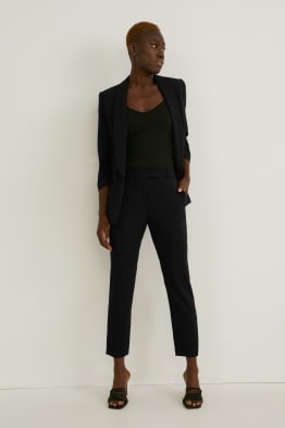 Stoffhose - Mid Waist - Slim Fit