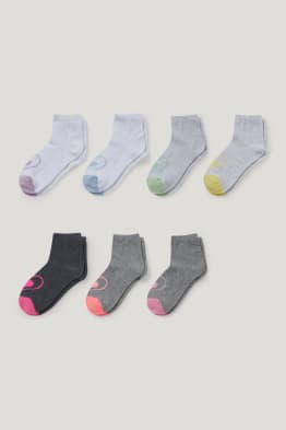 Multipack 7er - Herz - Kurzsocken mit Motiv