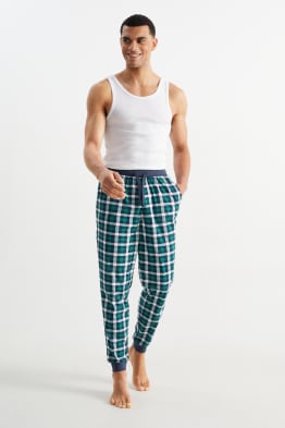 Pantalón de pijama de franela - de cuadros