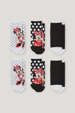 Set van 6 paar - sneakersokken met motief - Minnie Mouse