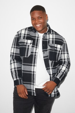 CLOCKHOUSE - flannel shirt - regular fit - kent collar - check