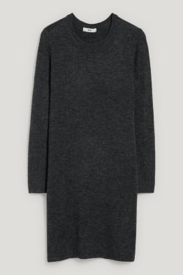 Mode Jurken Sweaterjurken COS Sweaterjurk lichtgrijs gestippeld casual uitstraling 