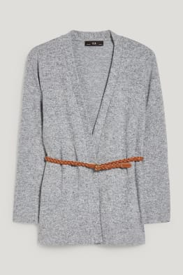 Gilet en maille avec ceinture