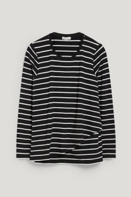 Still-Langarmshirt - gestreift
