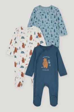Pack de 3 - pijamas para bebé - algodón orgánico