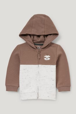 Sudadera con cremallera y capucha para bebé