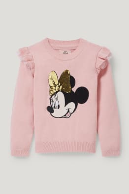 Minnie Mouse - svetr - s lesklou aplikací